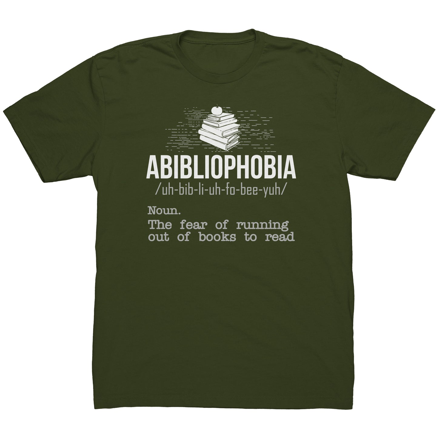 Abibliophobia. The Fear Of Running Out Of Books To Read | Men's T-Shirt