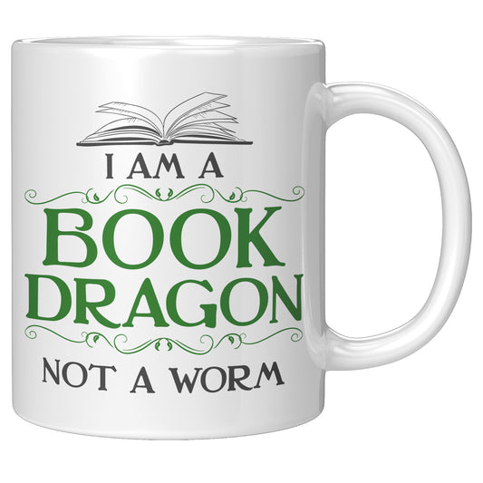 I Am A Book Dragon Not A Worm | Mug