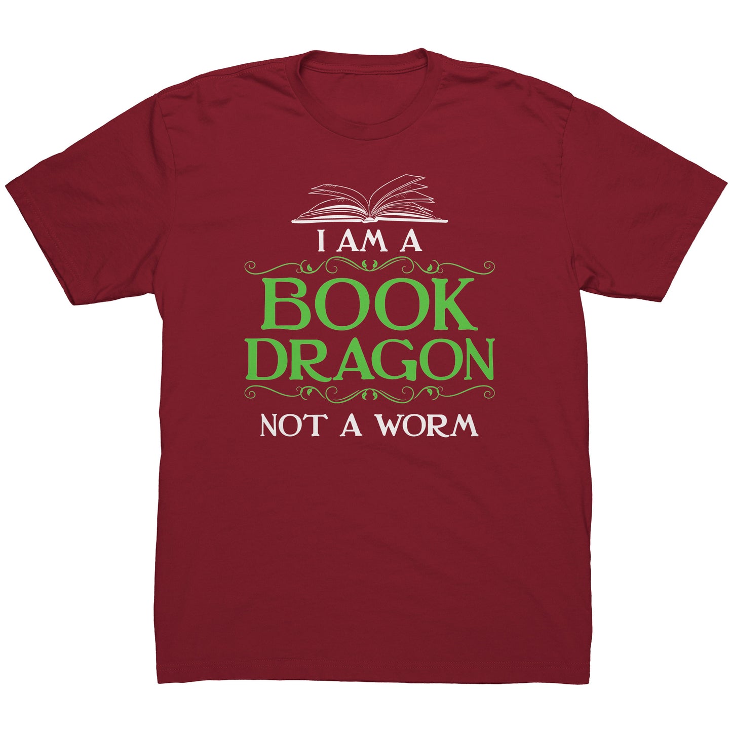 I Am A Book Dragon Not A Worm | Men's T-Shirt