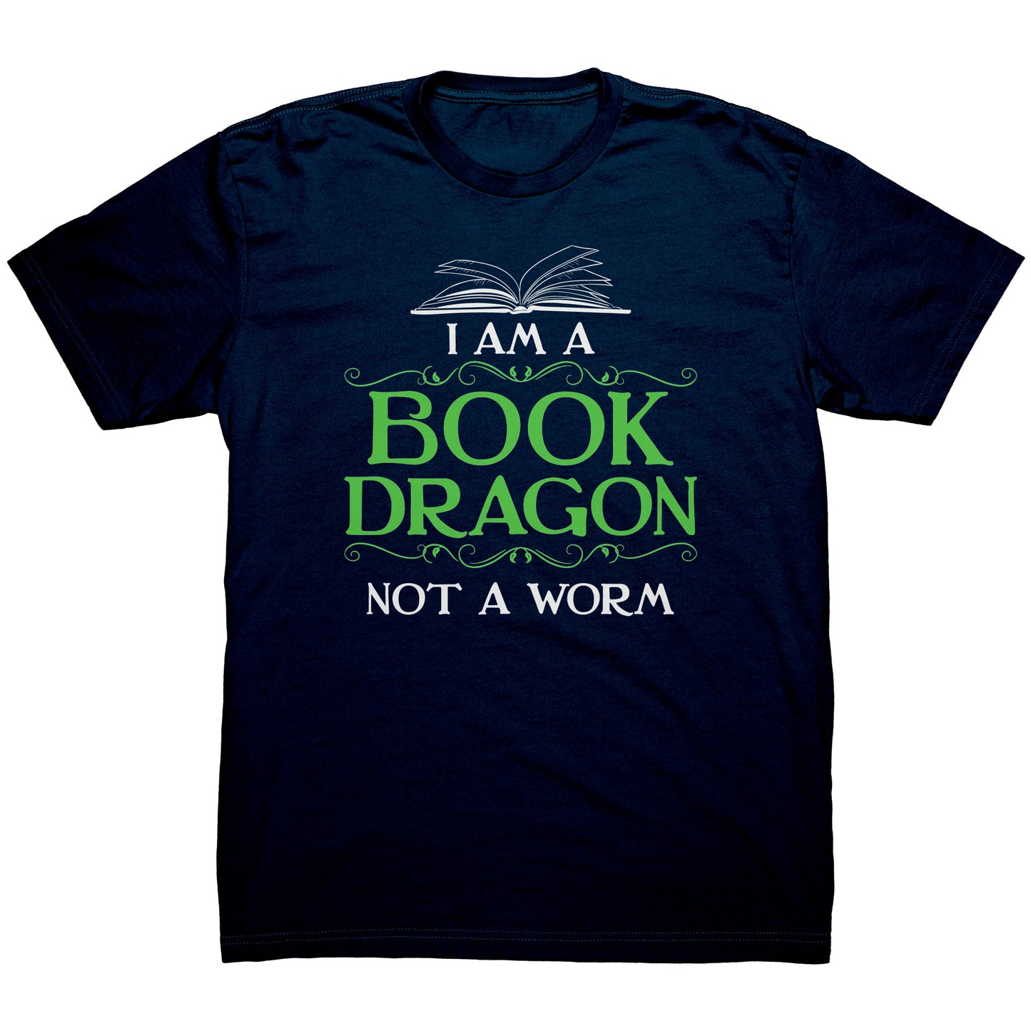 I Am A Book Dragon Not A Worm | Men's T-Shirt